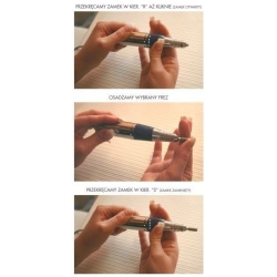 ZESTAW F-85 FREZARKA JD500 BIAŁA+ ZESTAW KAPTURKÓW I NOŚNIKÓW